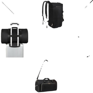 Muestra gratuita de la bolsa de lona Mergeboon personalizada de poliéster negro para llevar trajes, para mujer. - Product Image 3