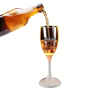 Verres à vin lumineux colorés pour fêtes, en plastique transparent, avec LED rose et rouge, pour boissons - Product Image 2
