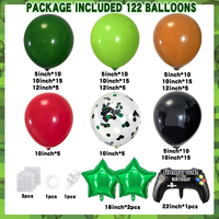 Jungen-Spielcontroller-Themen-Latex-Folienballon-Ketten-Set, Bogen, Kranz für Kindergeburtstag, Abschlussfeier, Muttertag, Familienfeier