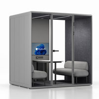 Cabine de réunion mobile intérieure insonorisée en aluminium avec applications hospitalières et hôtelières, tailles personnalisables à vendre