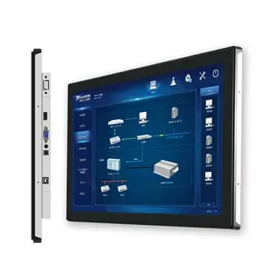 15/17/19/21.5 Inch Touchscreen Industriële Pc Ip65 Kwaliteit Waterdichte Zwarte Gaming Usb Hd Voor Zakelijke Capacitieve TFT-LCD 3 Jaar