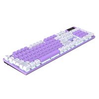Clavier de jeu ergonomique rétroéclairé, 104 touches, USB, filaire, rétroéclairé, rvb