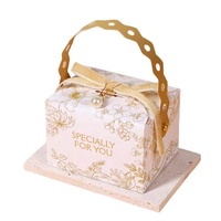 Vente en gros Papier d'art pliable Petit emballage cadeau délicat Boîte cadeau de mariage de luxe avec poignée