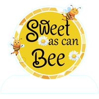 9 pièces, nouveau design, impression recto-verso, décorations de table Sweet As Can Bee, fête de naissance, décorations de baby shower sur le thème des abeilles