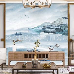 Ke Hong Golden Emperor Embroidered Seamless <b>Wall</b> <b>Covering</b> Textile Chinese Style Living Room Background <b>Wall</b> - Product Image 1