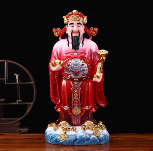 Statua di Buddha in resina Set di tre <span class=keywords><strong>divinità</strong></span> della benedizione della felicità della longevità decorazioni scintillanti tecnica di pittura artistica per uso domestico - Product Image 3