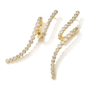 أقراط بيان هندسية للفتيات راكول EP2793 موضة 18 قيراط مطلية بالذهب من الزركون - Product Image 1