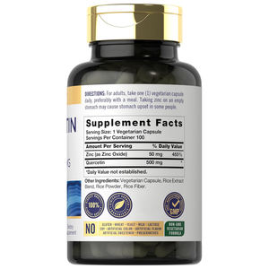 Capsules d'extrait de quercétine pour améliorer la santé respiratoire Capsules de quercétine de zinc - Product Image 2