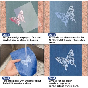 Kit per Stampa Solare con Carta Cianotipo A5, 2 Strumenti in Plastica per Stampa Solare, Kit Fotografico Solare Sensibile alla Luce - Product Image 4