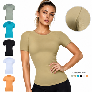 Camisetas de manga corta de verano para mujer, camisetas de algodón suaves y transpirables, camisetas informales holgadas, blusas ligeras que absorben el sudor para uso diario - Product Image 1