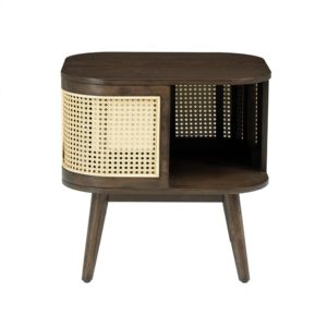 Table d'appoint moderne en bois massif avec armoire de rangement naturelle pour les chambres à coucher ou les salons d'hôtel Meubles de chambre à coucher élégants - Product Image 4