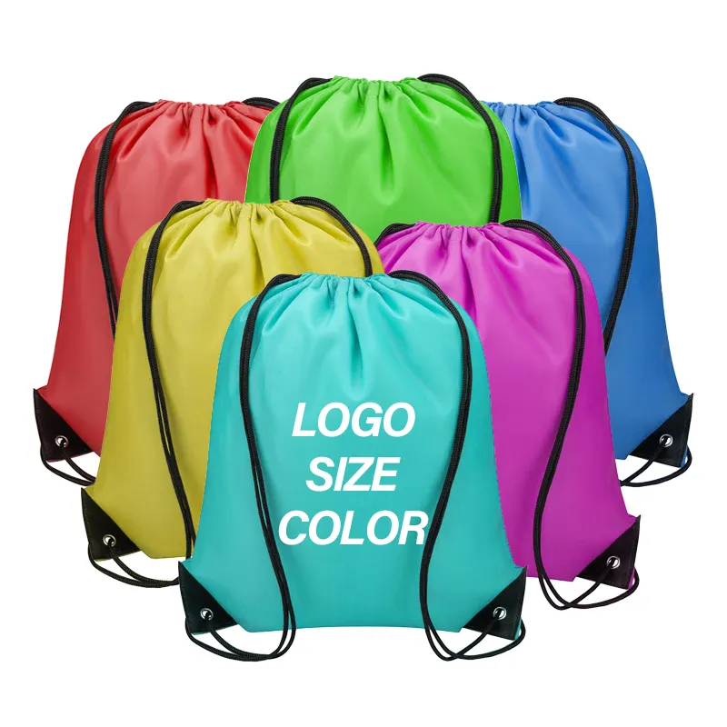 Оптовая продажа, рекламный Пользовательский логотип, Oem полиэстер, рюкзак на шнурке, дорожная сумка-слинг