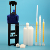 Pistolet à mastic manuel 3:1 de 385 ml, distributeur d'adhésif à double cartouche, applicateur de mastic époxy 2K pour la construction et la réparation