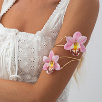 Collier pour femme en fil ciré avec fleur tridimensionnelle, style Ins doux, chaîne en bambou, accessoires transfrontaliers euro-américains