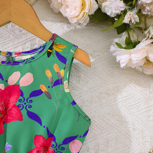 Kedatangan Baru untuk Anak Perempuan Ukuran Kecil dan Sedang, Gaun Tanpa Lengan Bermotif untuk Musim Semi dan Musim Panas - Product Image 4