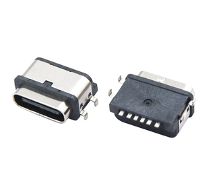 Conector Hembra Tipo C de 6 Pines DSC-0224, USB 3A Máx. 30V, Transferencia de Datos, Impermeable, Montaje Horizontal SMT - Product Image 1