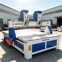 Machine de fraisage CNC à double tête 1325 3 axes avec bouton d'arrêt d'urgence et broche de 6 kW pour la fabrication de meubles et d'armoires