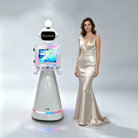 Máquina de Fotomatón para iPad, Robot Giratorio de 360° con Pantalla LED Programable, Mensajes, Robot Inteligente para Fotomatón, Estación Móvil para iPad