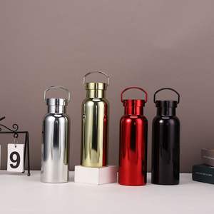 Bouteille en acier inoxydable à double paroi de 1 litre avec poignée en métal et couvercle, personnalisable par électro-placage - Product Image 5