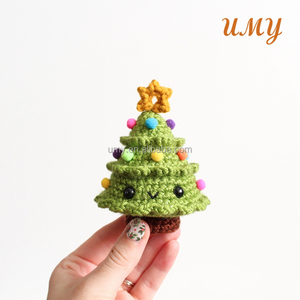 Cheveux Au Baby Adorno de Navidad artificial Decoraciones para niños Árbol de juguete Fabricantes Colgante Miniatura <span class=keywords><strong>Verde</strong></span> <span class=keywords><strong>Amigurumi</strong></span> Crochet - Product Image 5