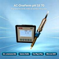 Sensor pH Sekali Pakai S8 Konektor Listrik Panjang 70mm Elektroda pH Tahan Sinar Gamma OEM/ODM ACITEK untuk Penggunaan Sekali Pakai Bio
