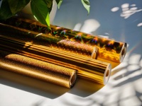Vente chaude : Rouleaux de feuille de dorure à chaud holographique à effet texturé or et argent pour matériaux d'impression