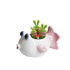 स्नूल के आकार के सिरेमिक संयंत्र के इनडोर/आउटडोर उपयोग के लिए इनडोर/आउटडोर उपयोग के लिए टिकाऊ प्यारा डिजाइन - Product Image 3