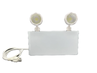 Lampe de secours LED à double tête avec boîtier en acier, autonomie de 30 minutes, pour l'Amérique du Nord, alimentation de secours incendie
