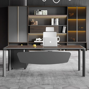 <span class=keywords><strong>Bureau</strong></span> de direction LBZ-84 - Design moderne et luxueux en panneau mélaminé avec processus de finition des bords complet, design et dimensions personnalisables - Product Image 4