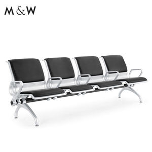 M & W 5- مقعد المطار الجلود والمعادن كرسي الانتظار التحفة كراسي غرفة الانتظار - Product Image 1