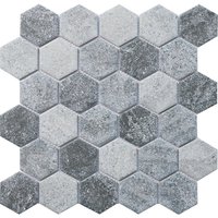 Carreaux de mosaïque hexagonale mate artisanaux 270x284mm, carreaux de céramique imperméables pour mur de cuisine et crédence de salle de bain