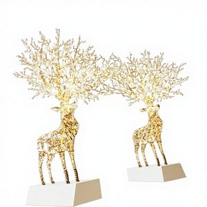 Luminaria Natalizia da Esterno a Forma di Renna 2D 3D con Grande Struttura a LED per Decorazione di Strade e Centri Commerciali - Product Image 1