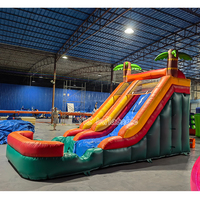 Toboggan gonflable avec piscine, qualité commerciale, pour locations événementielles, certifié sûr