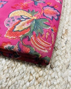 Hermosa Tela Estampada a Mano con Arte Indio de Color Rosa, 100% Algodón, Decoración para el Hogar, Mejor Precio - Product Image 4