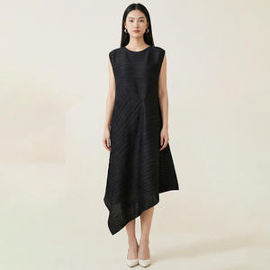 PY 2026 Novedades Vestido Casual Plisado Sin Mangas de Talla Grande para Mujer, Cintura Natural, Ajuste Holgado, Ecológico y Transpirable, Venta al por Mayor - Product Image 2