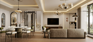 Diagramme d'effet de rendu 3D de villa de luxe française haut de gamme - Conception personnalisée de toute la maison, application résidentielle et hôtelière de type boutique - Product Image 6