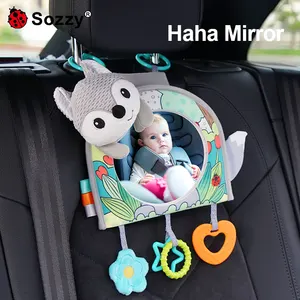 Sozzy bebek diş kaşıyıcı hayvan ayna dikkat çekmek seyahat araba koltuğu ve arabası askılı oyuncaklar
