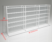 Crochets de présentation double face en métal et bois blanc pour chaussettes, chaussons et chapeaux - Idéal pour les supermarchés et magasins de détail Miniso