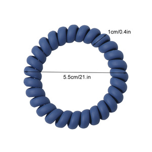Banda para el cabello mate de moda para mujer, <span class=keywords><strong>cord</strong></span>ón de teléfono de goma de plástico colorido, accesorios para el cabello, lazos para el cabello trenzados elásticos - Product Image 6