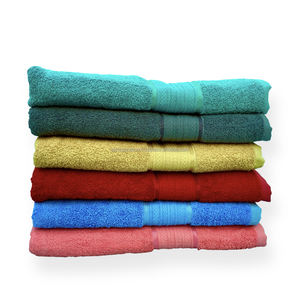 Serviettes éponge douces en coton avec bordure fantaisie - Product Image 1