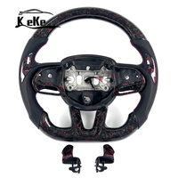 Volant de course personnalisé en carbone forgé rouge pour Dodge Challenger Hellcat Charger Scat Pack pour Jeep SRT Trackhawk