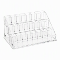 Présentoir à Rouge à Lèvres Personnalisé en Acrylique, Support Cosmétique Transparent, Organisateur de Maquillage à Niveaux, Présentoir de Comptoir avec Logo OEM, Étagère de Magasin