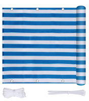 HENGSHUN Blauw gestreept HDPE schaduwnet - Directe fabrikant Beste prijzen; voor kas, tuin, dakbescherming tegen de zon