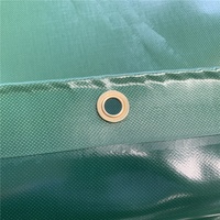 Bâche imperméable robuste 10x20 vert foncé enduite pour abris de jeux pour enfants ou couvertures de piscine