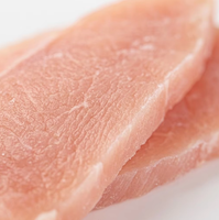 Tranches de poitrine de poulet congelées Halal en gros IQF, filets de poulet congelés en vrac, tranchés fins, pour l'exportation, désossés et sans peau