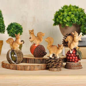 Ornements <span class=keywords><strong>de</strong></span> décoration d'<span class=keywords><strong>animaux</strong></span> <span class=keywords><strong>de</strong></span> jardin en résine 3D personnalisés modernes écureuil mignon scandinave - Product Image 2