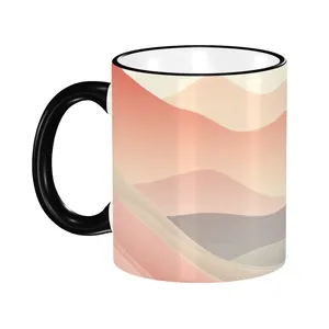 Tasse à café enduite de céramique colorée de 11oz avec image personnalisée tout imprimé en grès résistant au micro-ondes cadeau d'affaires de haute qualité isolation thermique chaude - Product Image 2