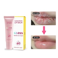Baume à lèvres liquide nourrissant à la crème glacée vanille personnalisée, format standard 15 ml, usage quotidien pour lèvres sèches et gercées, tous types de peau