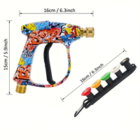SS pistol semprot busa salju 1L, pistol air tekanan tinggi grafiti baru, Set mulut pipa cepat 1/4 "dengan alas karet, pembersih mesin cuci mobil
