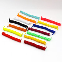 Lacets personnalisés Weiou en spirale torsadée, sans nœuds, élastiques bouclés, 4 mm, embouts en plastique polyester, longueur/largeur personnalisables, lacets pour enfants